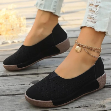 Spring Autumn Women Flats Platform Loafers Ladies Genuine Leather Comfort Wedge Moccasins Orthopedic Slip on Casual Shoes