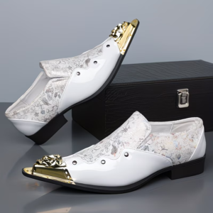 New Oxford Leather Two Tone Wingtip Brogue Dress Shoes for Men 11