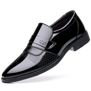 Men’S Luxury Leather Brogue Oxford Shoes Lace up Formal Wedding Dress Shoes